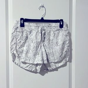 Snakeskin comfy shorts size S